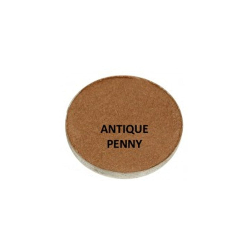 Round shadow with 'Antique Penny' text on a white background