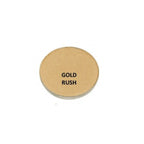 Round beige compact with 'Gold Rush' text on a white background