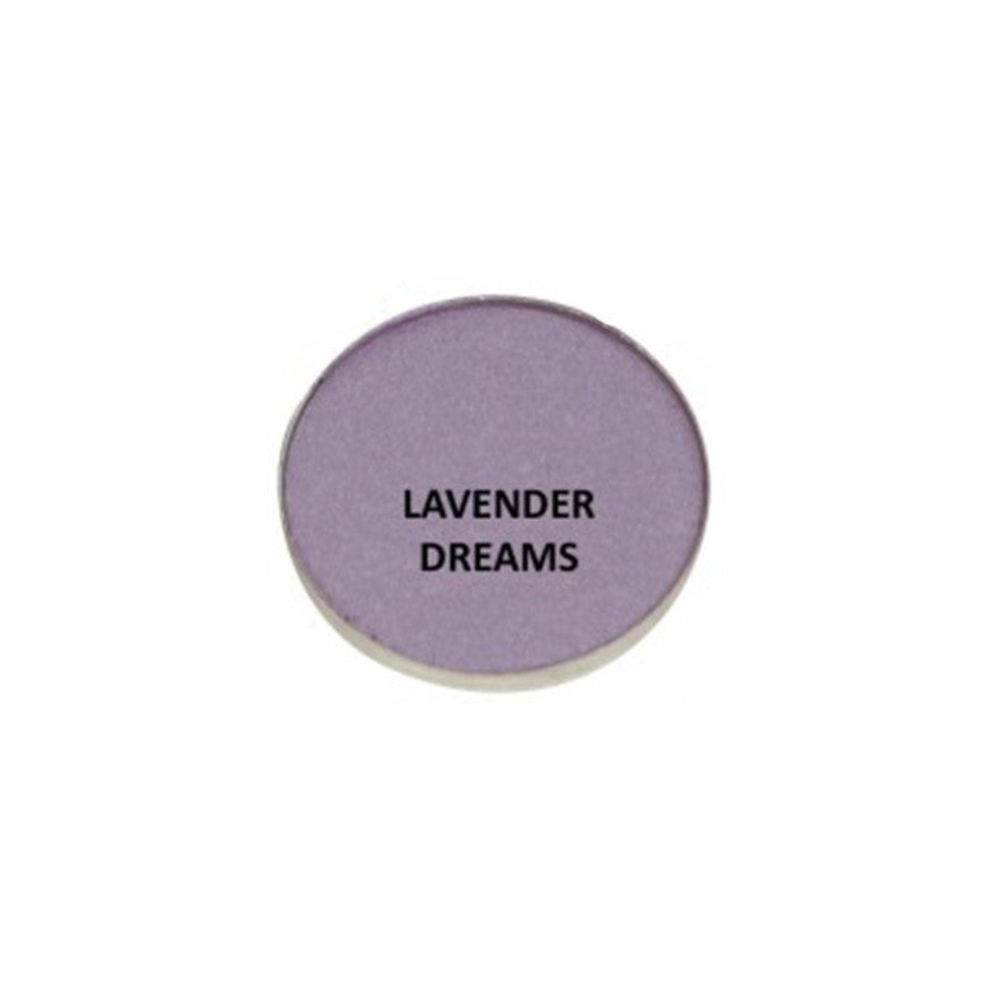 Round lavender-colored product with 'LAVENDER DREAMS' text on a white background