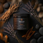 Mayuur Shaman Body Butter jar with its natural ingredients